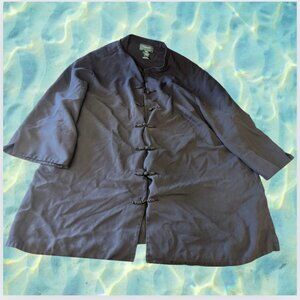 Ralph Lauren black silk broadcloth blouse